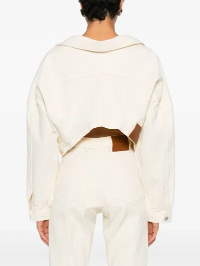 Viktor & Rolf Button Denim Jacket In White