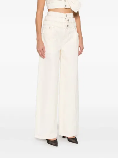 Viktor & Rolf Triple-layer Jeans In White