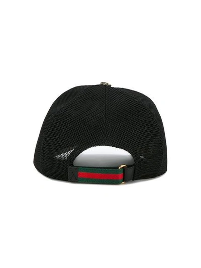 Shop Gucci Bee Print Gg Supreme Baseball Cap