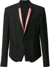 HAIDER ACKERMANN HAIDER ACKERMANN CONTRAST LAPEL BLAZER - BLACK,173300215509911842954