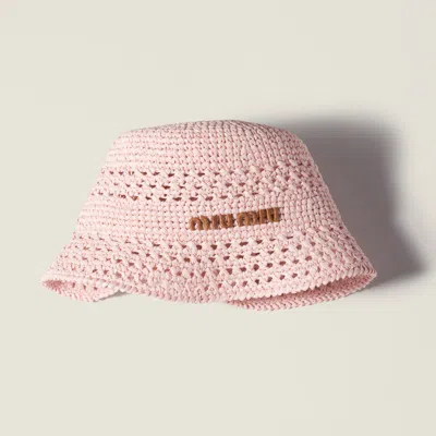 Miu Miu Woven Fabric Hat In Pattern