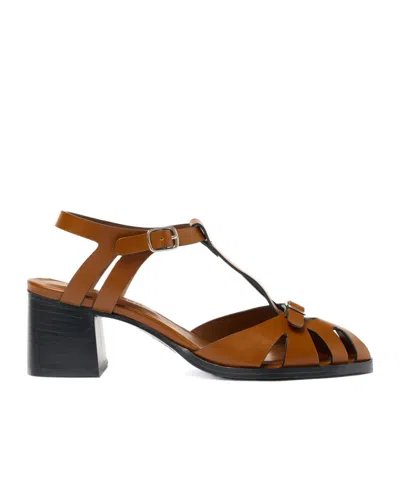 Scarosso Giulia Fisherman Heeled Sandals In Brown