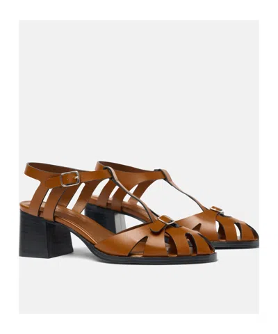 Scarosso Giulia Fisherman Heeled Sandals In Brown