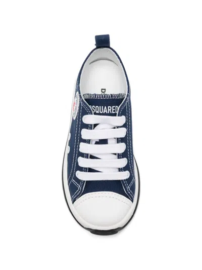 Dsquared2 Logo-patch Sneakers In Blue