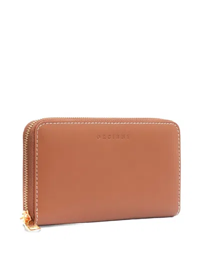 Orciani Logo-debossed Leather Wallet In Red