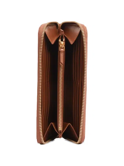 Orciani Logo-debossed Leather Wallet In Red