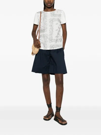 Weekend Max Mara Genio Patterned Top In White