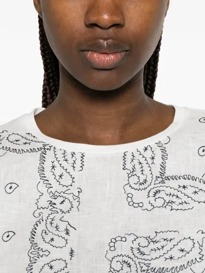 Weekend Max Mara Genio Patterned Top In White