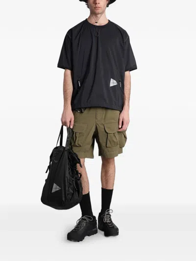 And Wander Multi-pocket Cargo Shorts In Green