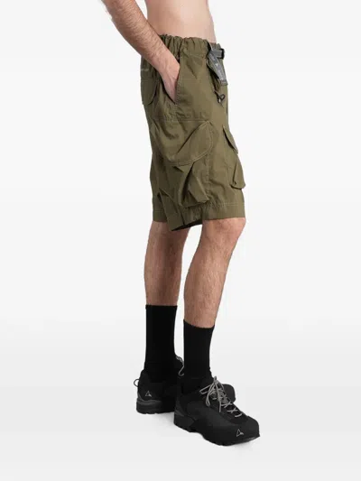 And Wander Multi-pocket Cargo Shorts In Green