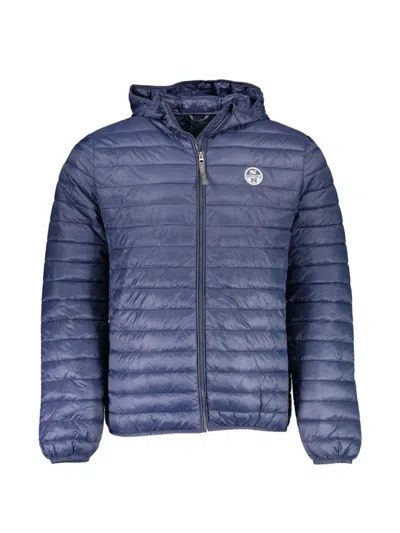 North Sails Hooded Puffer Jacket In Animal Print