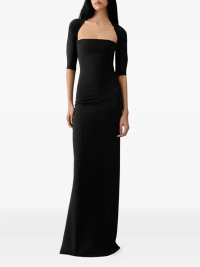 Jacquemus Bolero Stretch-jersey Midi Dress In Black