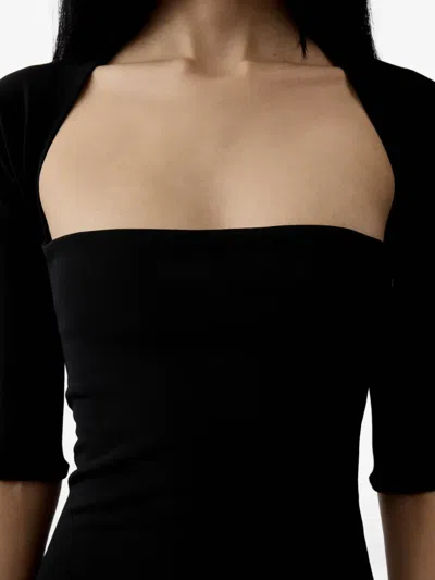 Jacquemus Bolero Stretch-jersey Midi Dress In Black