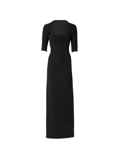 Jacquemus Bolero Stretch-jersey Midi Dress In Black
