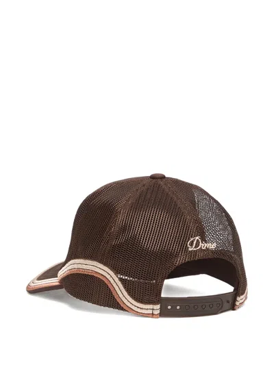 Dime Race Mesh-panel Cap In Brown