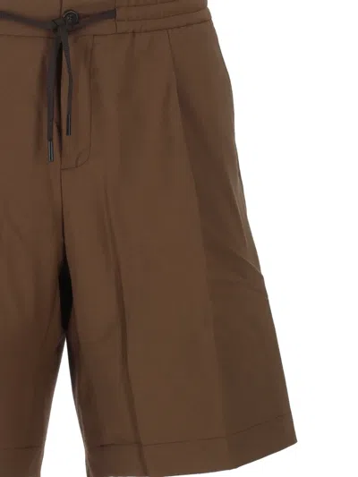 Hōsio Drawstring Shorts In Brown