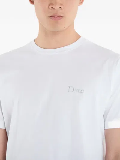 Dime Logo-detail T-shirt In White