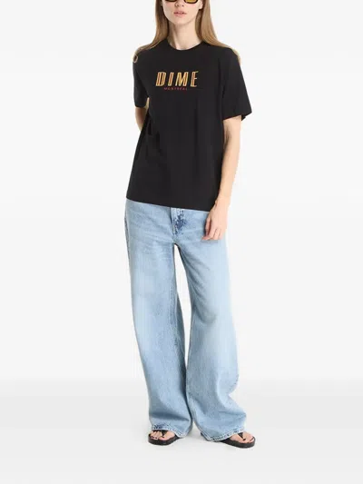 Dime Logo-print T-shirt In Black