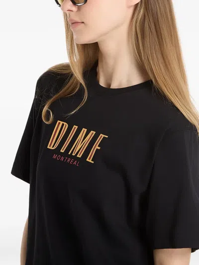 Dime Logo-print T-shirt In Black