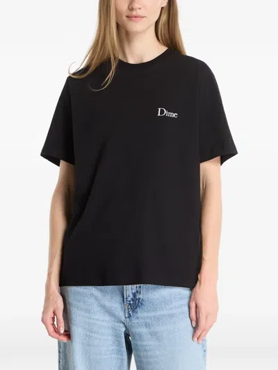 Dime Logo-print T-shirt In Black