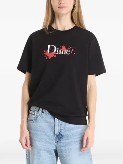 Dime Logo-print T-shirt In Black