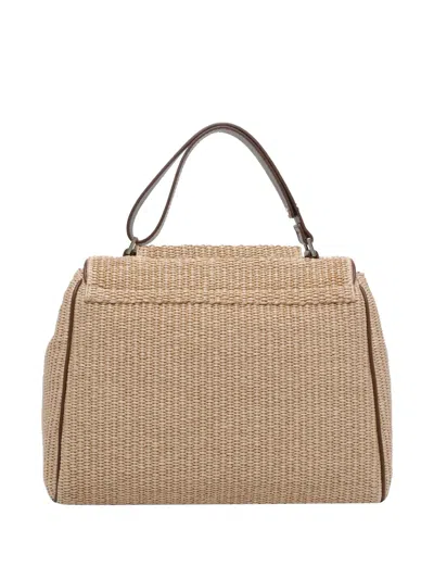 Orciani Medium Sveva Handbag In Orange