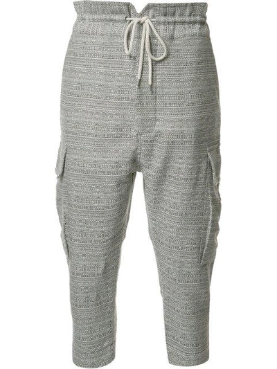Shop Vivienne Westwood Cropped Cargo Trousers In Grey