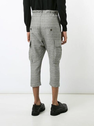 Shop Vivienne Westwood Cropped Cargo Trousers In Grey