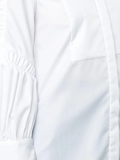 Shop Ellery Band Collar Shirt In White