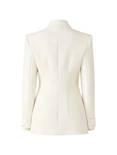 Sa Su Phi Double-breasted Peak-lapels Blazer In Neutral
