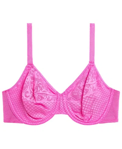 Wacoal Visual Effects Unlined Underwire Minimizer Bra In Pink