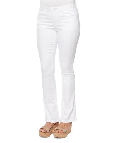 Democracy Petite Absolution Luxe Touch Bootcut Jeans In Optic White In Red