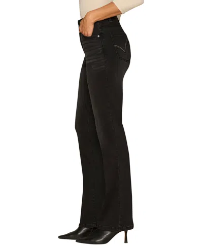Democracy Petite "ab"solution Luxe Touch Itty Bitty Bootcut Jeans In Black