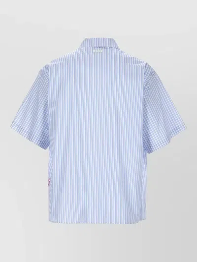 Msgm Pantalone In Cotone Con Doppio Elastico In Blue