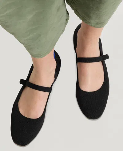 Rothys The Square Mary Jane Flats In Black