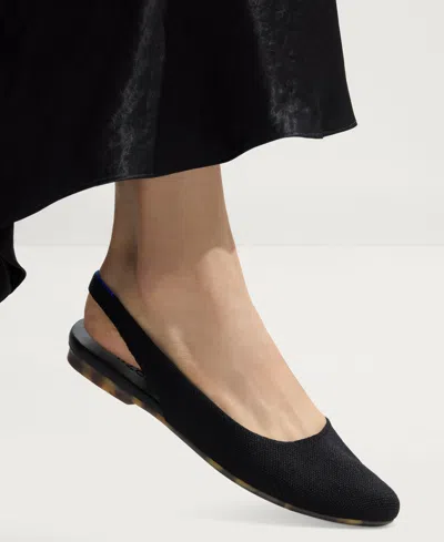 Rothys The Almond Slingback Flats In Black