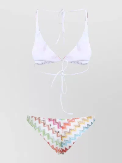 Missoni Triangle Bikini Top Adjustable Thin Straps In Multi