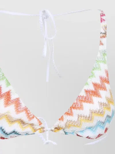 Missoni Triangle Bikini Top Adjustable Thin Straps In Multi