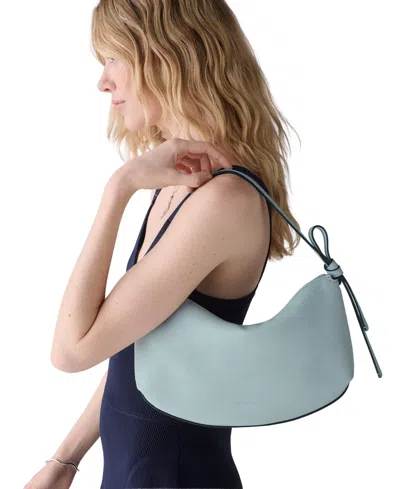 Kate Spade Loop Medium Pebbled Leather Shoulder Bag In Blue