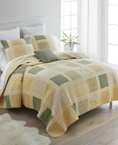 Donna Sharp Meadow Patchwork 3-pc. Quilt Set, Queen In Yellow
