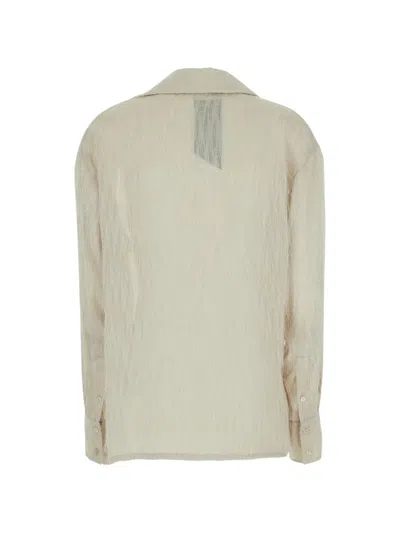 Rame Frayed Blouse In Neutral