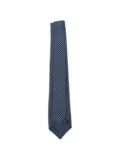 Kiton Geometric-pattern Silk Tie In Pattern