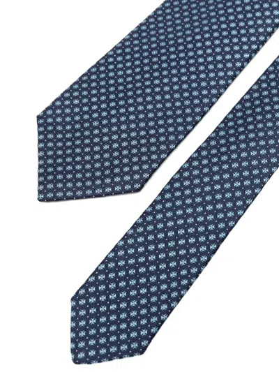 Kiton Geometric-pattern Silk Tie In Pattern