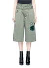 MARC JACOBS Sequin embroidered patch belted cargo shorts