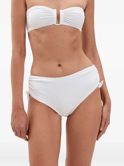 Eres Sofia Ruched-side Bikini Bottoms In White