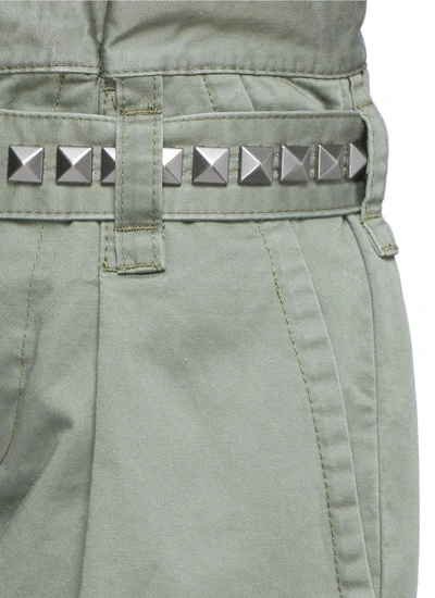 Shop Marc Jacobs Sequin Embroidered Patch Belted Cargo Shorts