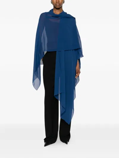 Stephan Janson Draped Poncho In Blue
