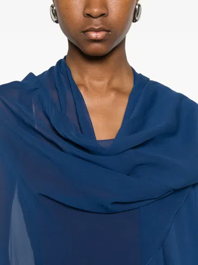 Stephan Janson Draped Poncho In Blue