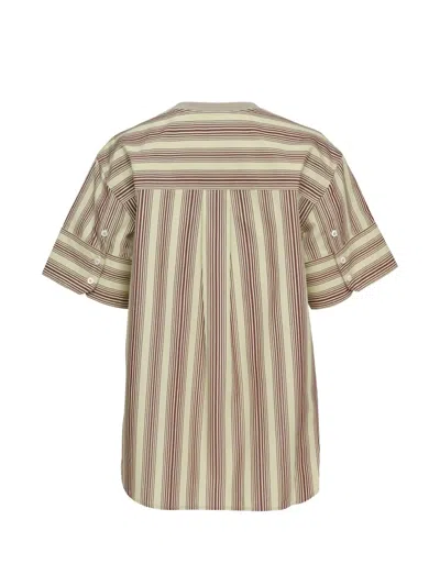 3.1 Phillip Lim T-shirt With Stripe Combo Panel In Brown