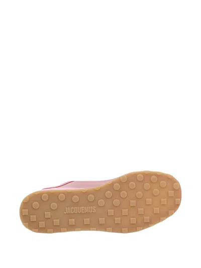 Jacquemus Les Tennis Suede And Leather Trimmed Mesh Sneakers In Pink